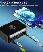 6 Port Quick Charge USB Charger Wireless Charger Fast Charger Adapter USB C PD Phone Charger For iPhone 13 12 11 Samsung Huawei