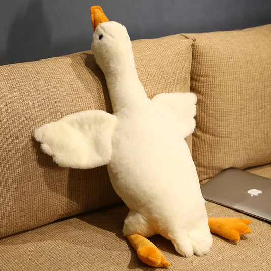 50-130cm White Goose Toy Stuffed Lifelike Big Wings Duck - IHavePaws