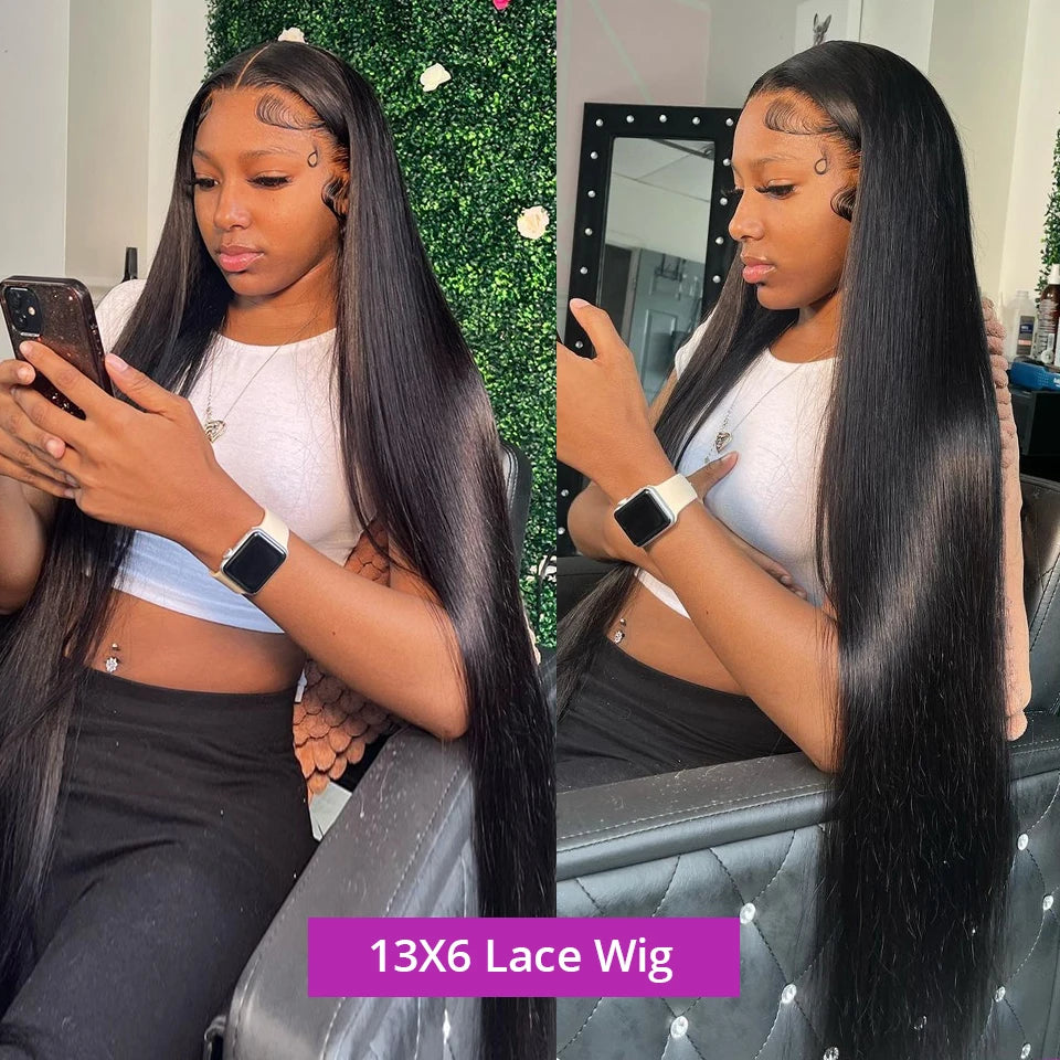 HD Lace Frontal Wig 13x4 13x6 Transparent Lace Wig Human Hair 30Inch Bone Straight Brazilian Remy Human Hair Wigs For Women