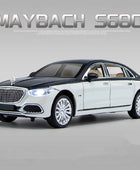 1:22 Maybach S400 Alloy Luxy Car Model Diecasts Metal Metal Toy Vehicles Car Model High Simulation Sound and Light Kids Toy Gift S680 White - IHavePaws