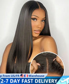 Straight Glueless Wigs 100% Human Hair Ready to Wear HD 5x5 6x4 Lace Closure Wigs For Women 180% Easy Go Pre Plucked MYLOCKME