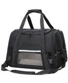Dog Carrier Bag With Thick Cotton Cushion Pet Aviation Backpack Anti-suffocation Black - IHavePaws
