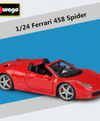 Bburago 1:24 Ferrari F12 TDF Alloy Sports Car Model Diecast Metal Toy Racing Car Model High Simulation Collection Childrens Gift 458 Spider - IHavePaws