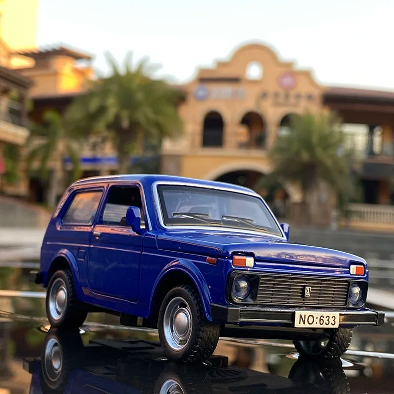 1:32 LADA NIVA Classic Car Alloy Car Diecasts & Toy Vehicles Metal Toy Car Model High Simulation Collection Childrens Toy Gift Blue - IHavePaws
