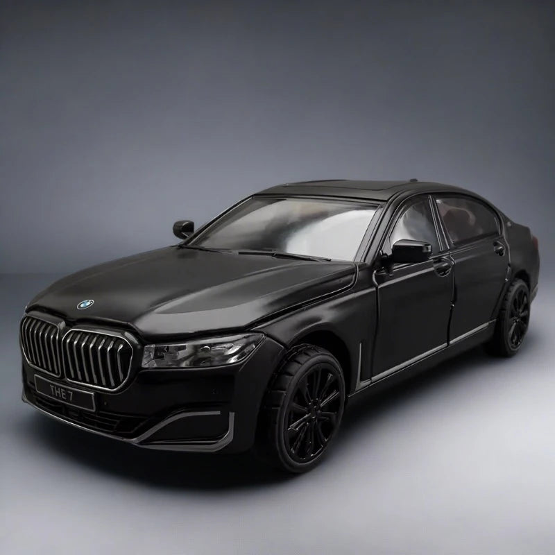1/24 BMW7 Series 760 LI Alloy Car Model Diecasts Metal Vehicles Car Model High Simulation Sound and Light Collection Kids Toys Gift Black 2 - IHavePaws