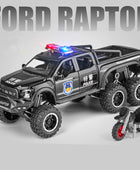 1/28 Ford Raptor F150 Alloy Car Modified Off-Road Vehicles Model Diecast Metal Toy Police Vehicle Car Model Collection Kids Gift Black - IHavePaws