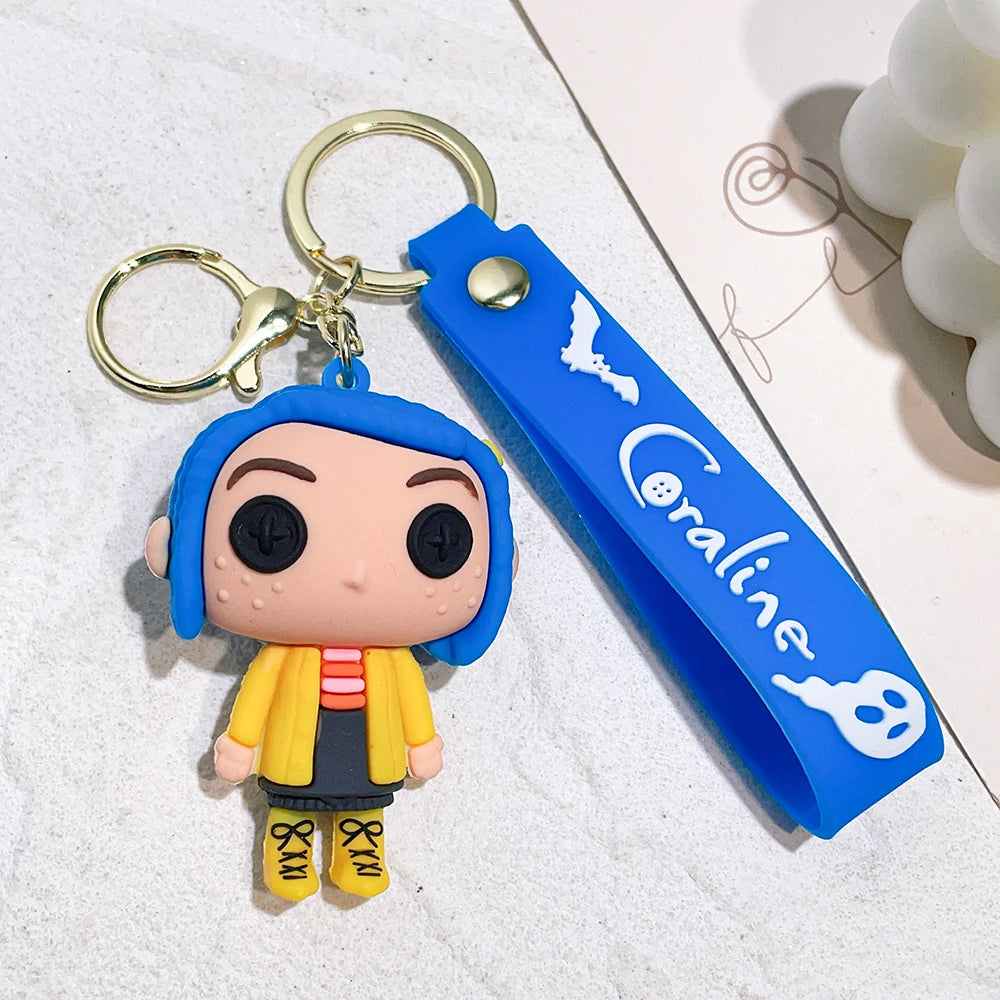 Anime Coraline & The Secret Door Figure Keychain Cartoon Doll Schoolbag Pendent Car Key Accessories Kids Toy Gifts for Friends style 2 - ihavepaws.com