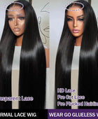 13x4 13x6 Lace Frontal Wig Human Hair Brazilian Bone Straight Transparent Lace Front Wigs For Women PrePlucked MYLOCKME