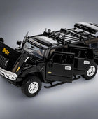 1/24 HUMMER H2 Alloy Car Model Diecasts & Toy Metal Off-road Vehicles Car Model Simulation Sound and Light Collection Kids Gifts Black - IHavePaws