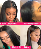 HD Lace Frontal Wig 28 30 inch Straight Human Hair Wigs 13x4 Transparent Lace Front Wigs 4x4 Human Hair Lace Closure Wigs