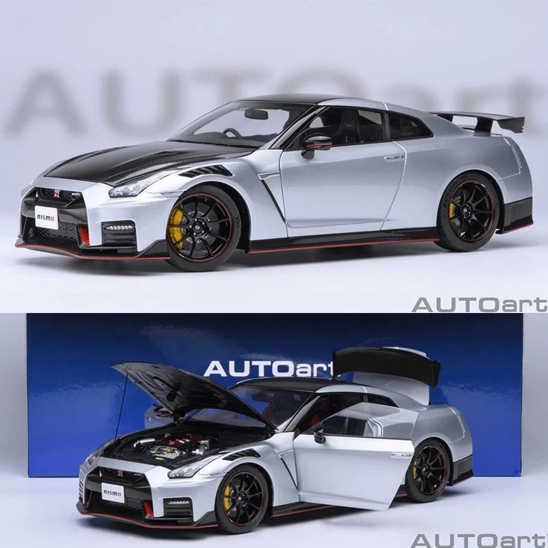 AUTOart 1:18 Nissan GT-R35 NISMO 2022 SPECIAL EDITION Sports car scale model SILVER 77503 - IHavePaws
