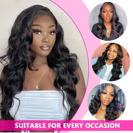 32 34 Inch Body Wave 6x4 5x5 Wear And Go Glueless Wig Human Hair Transparent Lace Closure Wigs For Black Women On Sale