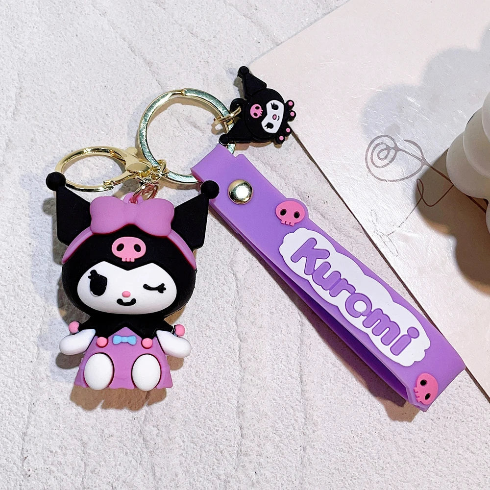 1PC Cute Sanrio Series Keychain For Men Colorful Keyring Accessories For Bag Key Purse Backpack Birthday Gifts SLO 03 - ihavepaws.com