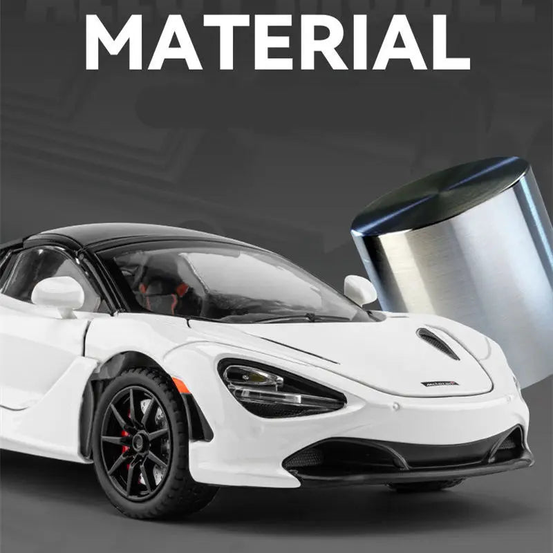 1:24 McLaren 720S Alloy Racing Car Model Diecast Metal Sports Car Model Simulation Sound and Light Collection Childrens Toy Gift - IHavePaws
