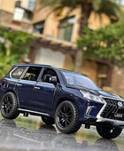 1/32 LX570 SUV Alloy Car Model Diecast Metal Toy Off-road Vehicles Car Model Sound and Light Simulation Collection Kids Toy Gift