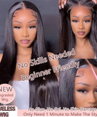 Glueless Straight 6x4 5x5 Lace Closure Pre Cut Lace Wig Brazilian Human Hair Transparent Lace Wigs Easy Wear Glueless Wigs 180%