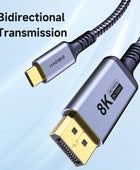 Hagibis USB C to DisplayPort 1.4 Cable Thunderbolt 3/4 to 8K@60Hz 4K@144Hz DP Bidirectional 2K165Hz for MacBook Pro Air iMac XPS - IHavePaws