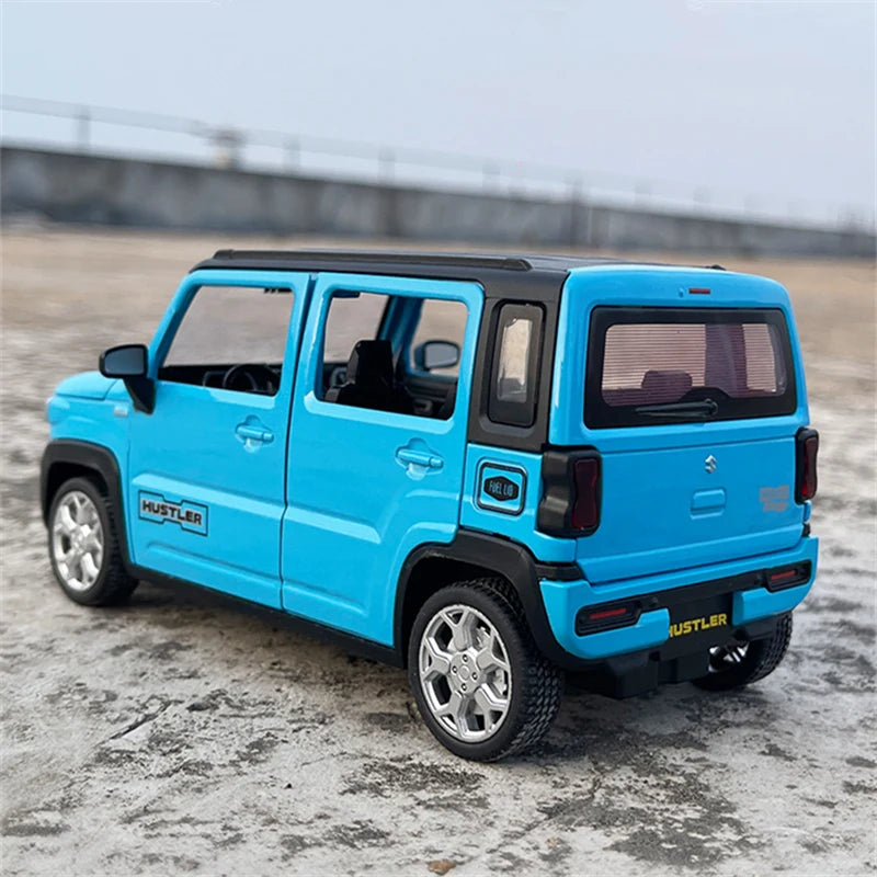1:22 SUZUKI HUSTLER Alloy Car Model Diecast Metal Off-Road Vehicle Car Model Sound and Light Simulation Collection Kids Toy Gift