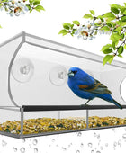 Acrylic Transparent Window Bird Feeder Rectangle - IHavePaws
