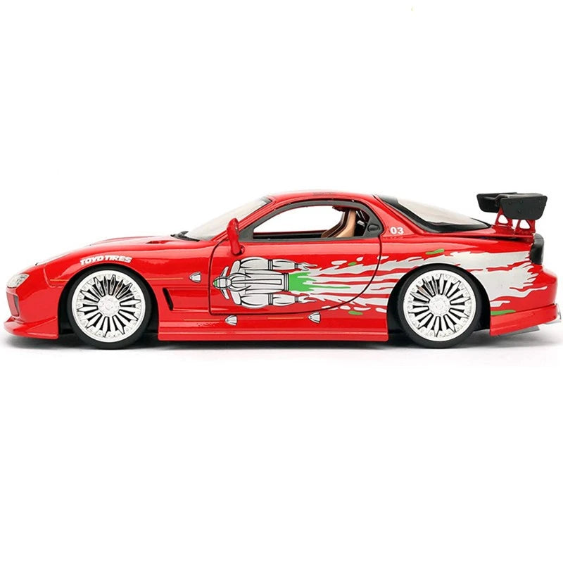 1:24 Mazda RX7 Alloy Metal Sports Car Model Diecast Muscle Race Car SuperCar Model High Simulation Collection Childrens Toy Gift