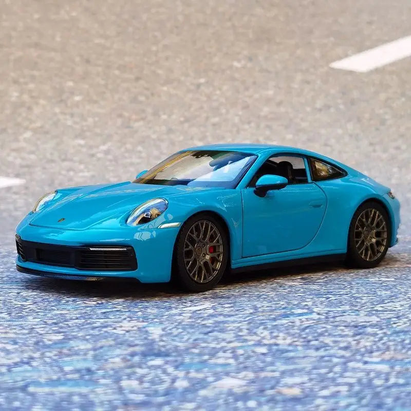 Welly 1:24 Porsche 911 Carrera 4S Alloy Sports Car Model Diecast Metal Toy Vehicles Car Model High Simulation Childrens Toy Gift Blue - IHavePaws