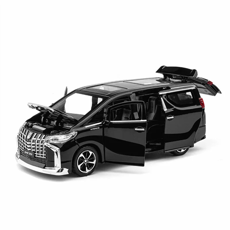 1:32 Alphard MPV Alloy Car Model Diecast & Toy Metal Vehicles Model Collection Sound and Light High Simulation Children Toy Gift Black - IHavePaws