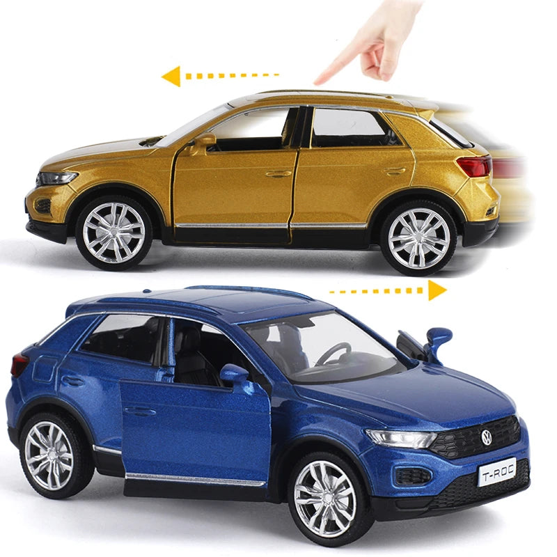 1:36 Volkswagen T-ROC SUV Alloy Car Model Diecasts Metal Toy Mini Vehicles Car Model High Simulation Collection Childrens Gifts