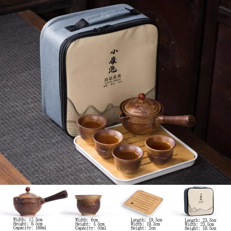 Handmade Tea Ceremony Exquisite Stone Grinding Shape Tea Set 10 - IHavePaws