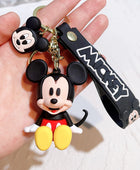 Anime Mickey Minnie Donald Duck Stitch Alloy Silicone Keychain Accessories Pendant Bag Key Ring Pendant Birthday Gifts style 1 - ihavepaws.com