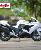 Maisto 1:12 Kawasaki Ninja ZX-14R Alloy Sports Motorcycle Model Diecast Metal Street Race Motorcycle Model Simulation White - IHavePaws