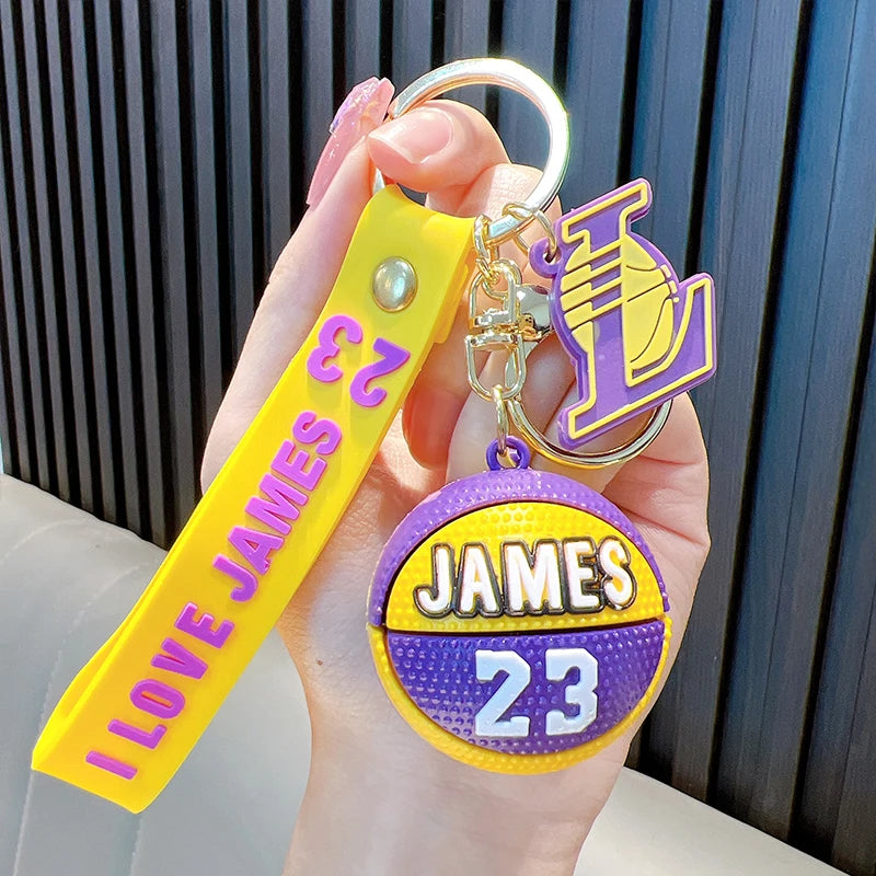 Simulated Mini Star Basketball Keychain Kobe Curry James Owen Basketball Pendant Luggage Accessories Souvenir Party Gifts 23-james - ihavepaws.com