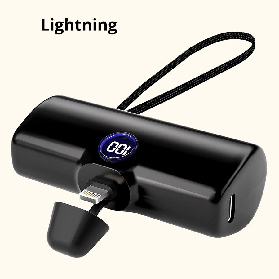 Liboer LM01 Mini Power Bank Black Lightning / 5000mAh - IHavePaws