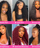 Curly Lace Front Wig Human Hair 13x4 Kinky Curly Lace Frontal Wig Brazilian Transparent Lace Wigs 200 Density Brazilian MYLOCKME