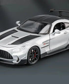 1/24 Benz-GT GTR Alloy Racing Car Model Diecast Metal Toy Sports Car Model High Simulation Silvery - IHavePaws