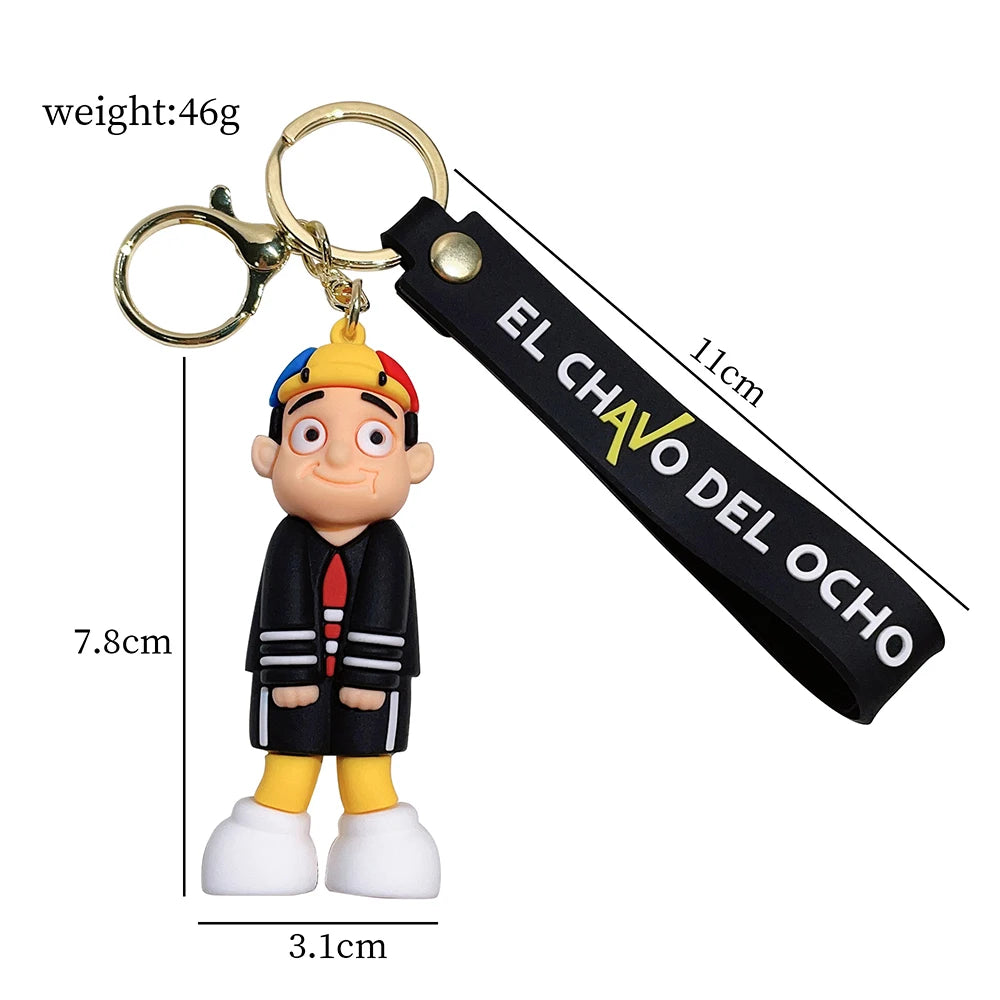 Anime El Chavo Del Ocho Keychain Cartoon Boy Doll Pendant Key Chain Bag Car Keyring llaveros Funny Jewelry Friends Gift - ihavepaws.com
