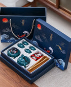 Kung Fu Tea Set Chinese Tea Ceremony Ceramic Set Gift Boxed N - IHavePaws