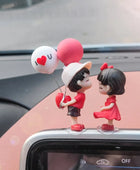 Couple Cute Ornaments for Car, Car Decoration Cute Cartoon Couples Action, Cartoon Car Dashboard Decorations, Cute Lovely Kiss - IHavePaws