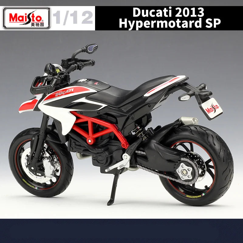 Maisto 1:12 DUCATI Hypermotard SP 2013 Alloy Racing Motorcycle Model Diecasts Metal Street Sports Motorcycle - IHavePaws