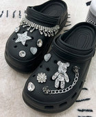 DIY Sparkling Diamond Chain Shoe Charms for Crocs Clogs Slides Sandals Garden Shoes Decorations Charm Set Accessories Kids Gifts - IHavePaws