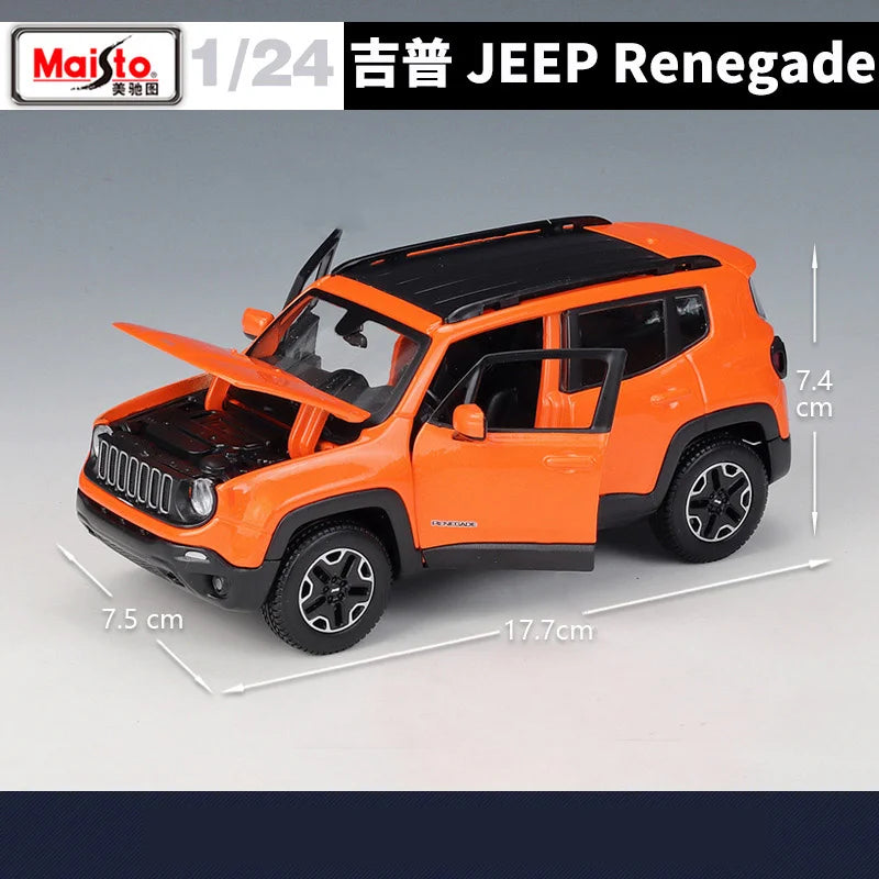 Assembly Version Maisto 1:24 JEEP Renegade SUV Alloy Car Model Diecast Metal Toy Off-road Vehicle Car Model Simulation Kids Gift