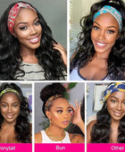 MYLOCKME Women's Headband Wig Human Hair Straight Glueless Brazilian Wigs For Black Women Remy Full Machine Made Fast Delivery