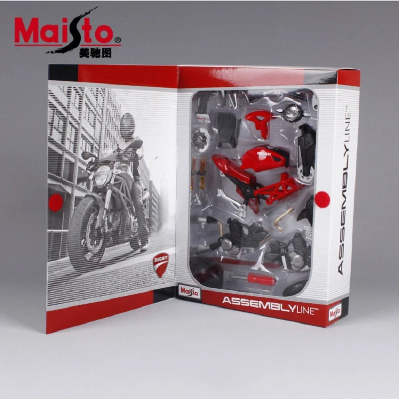 Assembly Version Maisto 1:12 DUCATI Monster 696 Alloy Racing Motorcycle Model Diecast Street Motorcycle Model - IHavePaws