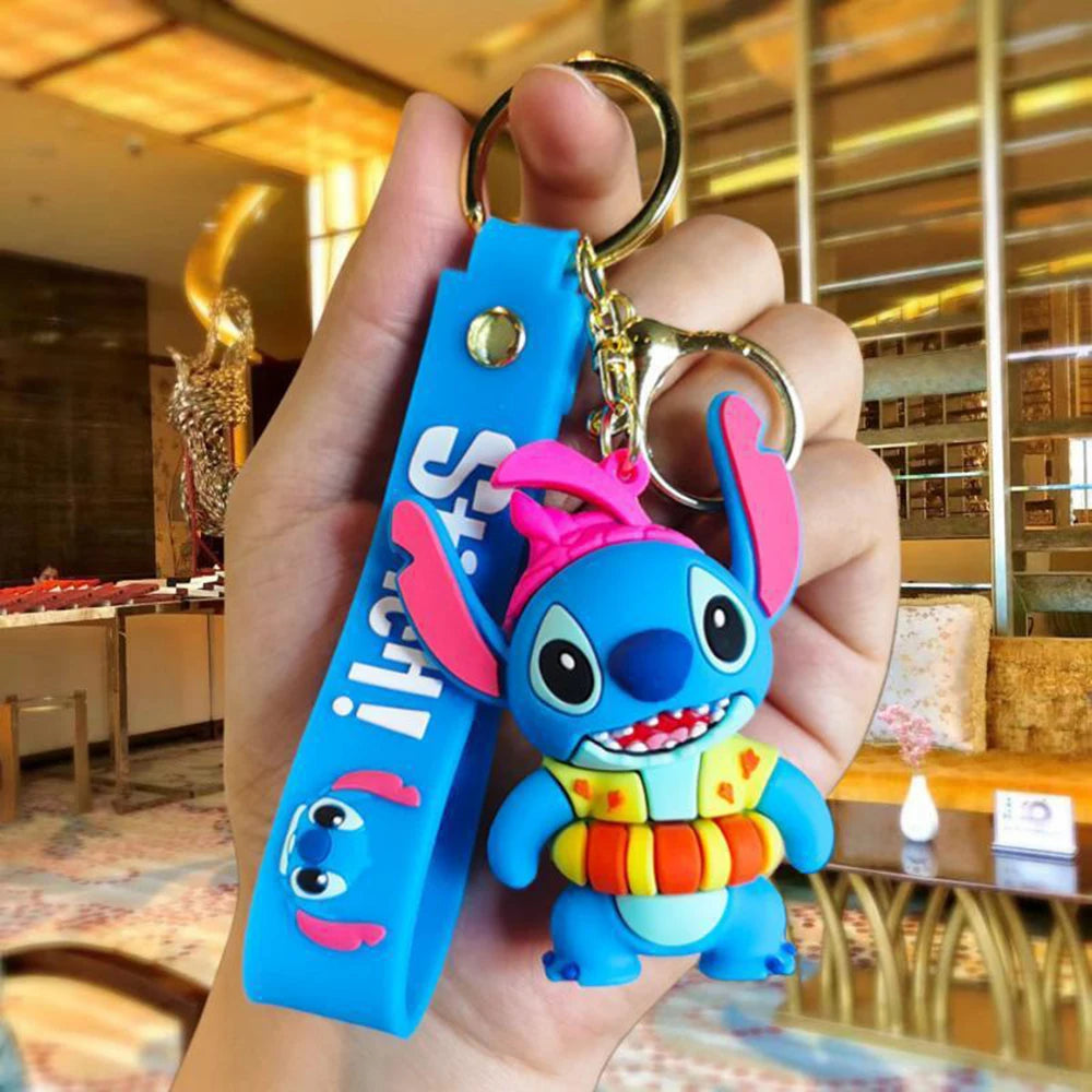 Anime Funny Stitch Keychain Cute Keychain PVC Pendant Men's and Women's Backpack Car Keychain Jewelry Accessories Style 6 - ihavepaws.com