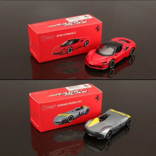 Bburago 1:64 Ferrari LaFerrari F40 F50 F12 TDF 458 SF90 Alloy Sports Car Model Metal Metal Racing Car Model Miniature Scale Toys