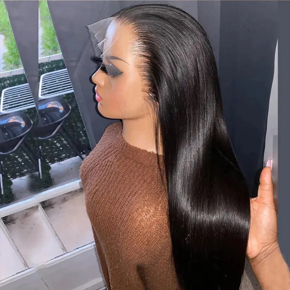 Straight Lace Front Wigs Human Hair Transparent 13x4 Lace Frontal Human Hair Wig For Women PrePlucked Brazilian Remy Hair