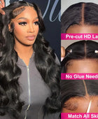 30 32 34 36Inch Body Wave 6x4 5x5 Wear And Go Glueless Wig Human Hair Transparent Lace Closure Wigs For Black Women MYLOCKME