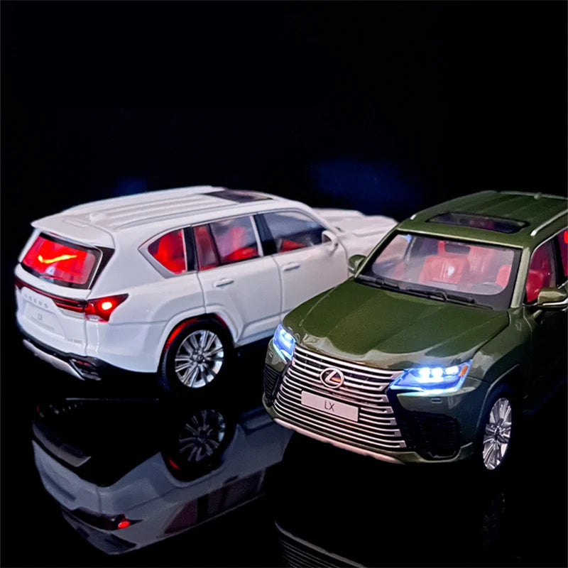 1:32 LX600 SUV Alloy Car Model Diecasts Metal Toy Off-road Vehicles Car Model High Simulation Sound and Light Childrens Toy Gift - IHavePaws