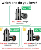 Baseus USB Car Charger Quick Charge 4.0 QC4.0 QC3.0 QC SCP 5A PD Type C 30W Fast Car USB Charger For iPhone Xiaomi Mobile Phone - IHavePaws