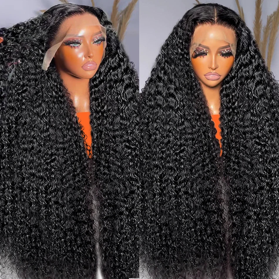 13x6 13x4 Deep Wave 30 32 34inch HD Lace Frontal Wig Human Hair 180 Density Brazilian Curly Lace Front Wig For Women