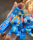 Cute and Funny Stitch Keychain Pendant Disney Series Cartoon Character Doll Pendant Male and Female Car Key Accessories - ihavepaws.com